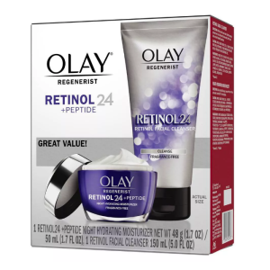 Olay Regenerist Retinol 24 + Peptide Face Wash and Moisturizer - Duo Pack - 5 fl oz/1.7oz